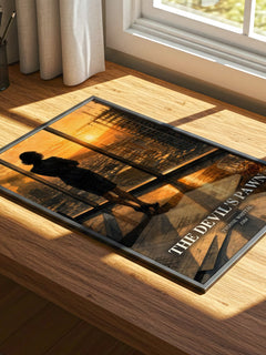 The Devil's Pawn watercolour book poster framed on wall – romance wall art