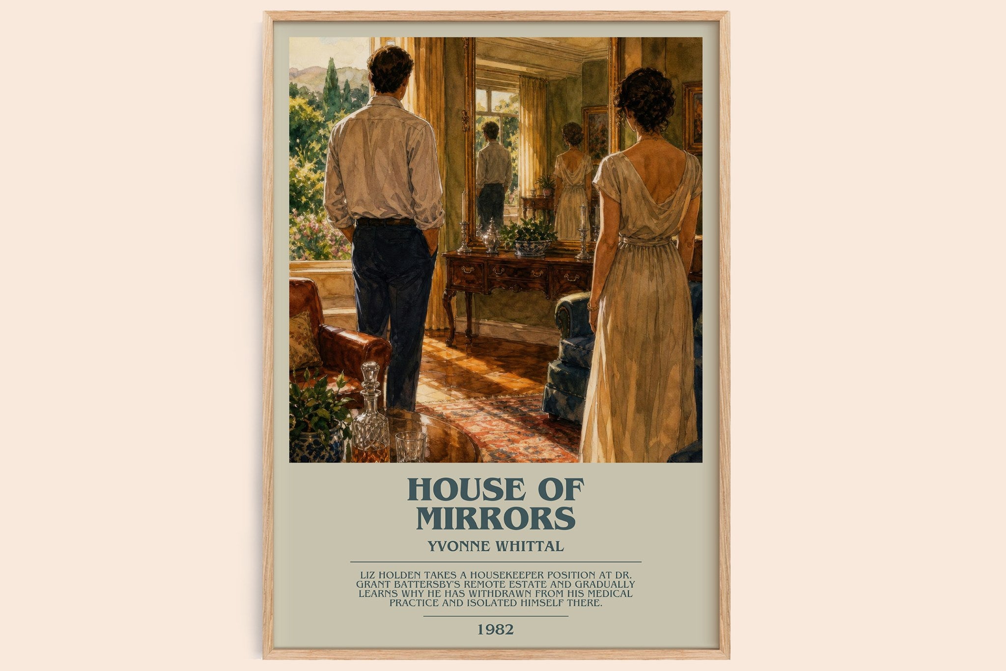 House of Mirrors Bookish Wall Art by Yvonne Whittal