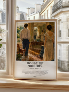 House of Mirrors bookish poster colour and style options – Yvonne Whittal book art