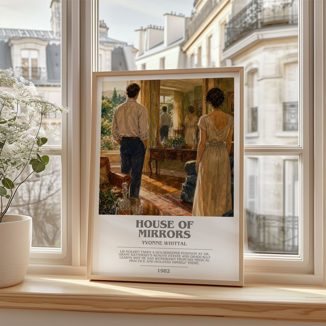House of Mirrors bookish poster colour and style options – Yvonne Whittal book art