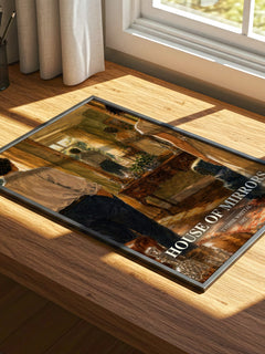 House of Mirrors watercolour book poster framed on wall – romance wall art