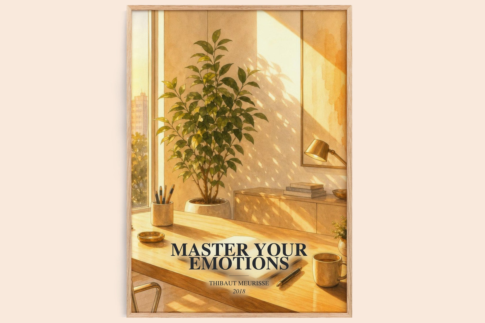 Master Your Emotions Book Watercolour Illustration by Thibaut Meurisse