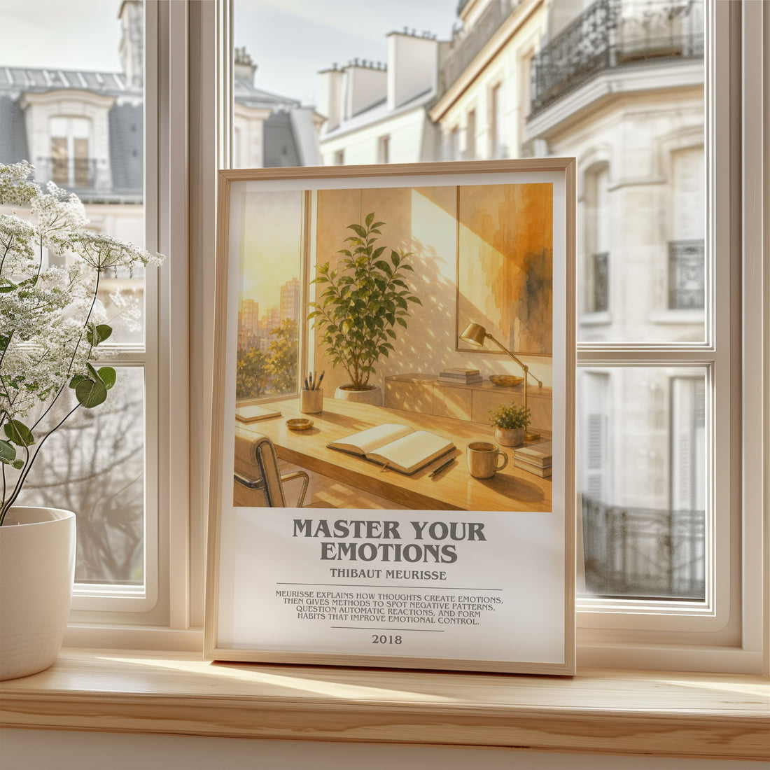 Master Your Emotions bookish poster colour and style options – Thibaut Meurisse book art