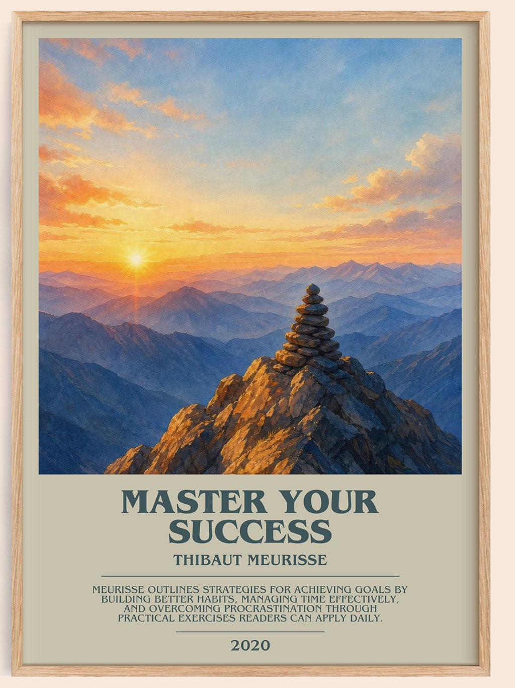 Master Your Success bookish book poster by Thibaut Meurisse – framed literary art print