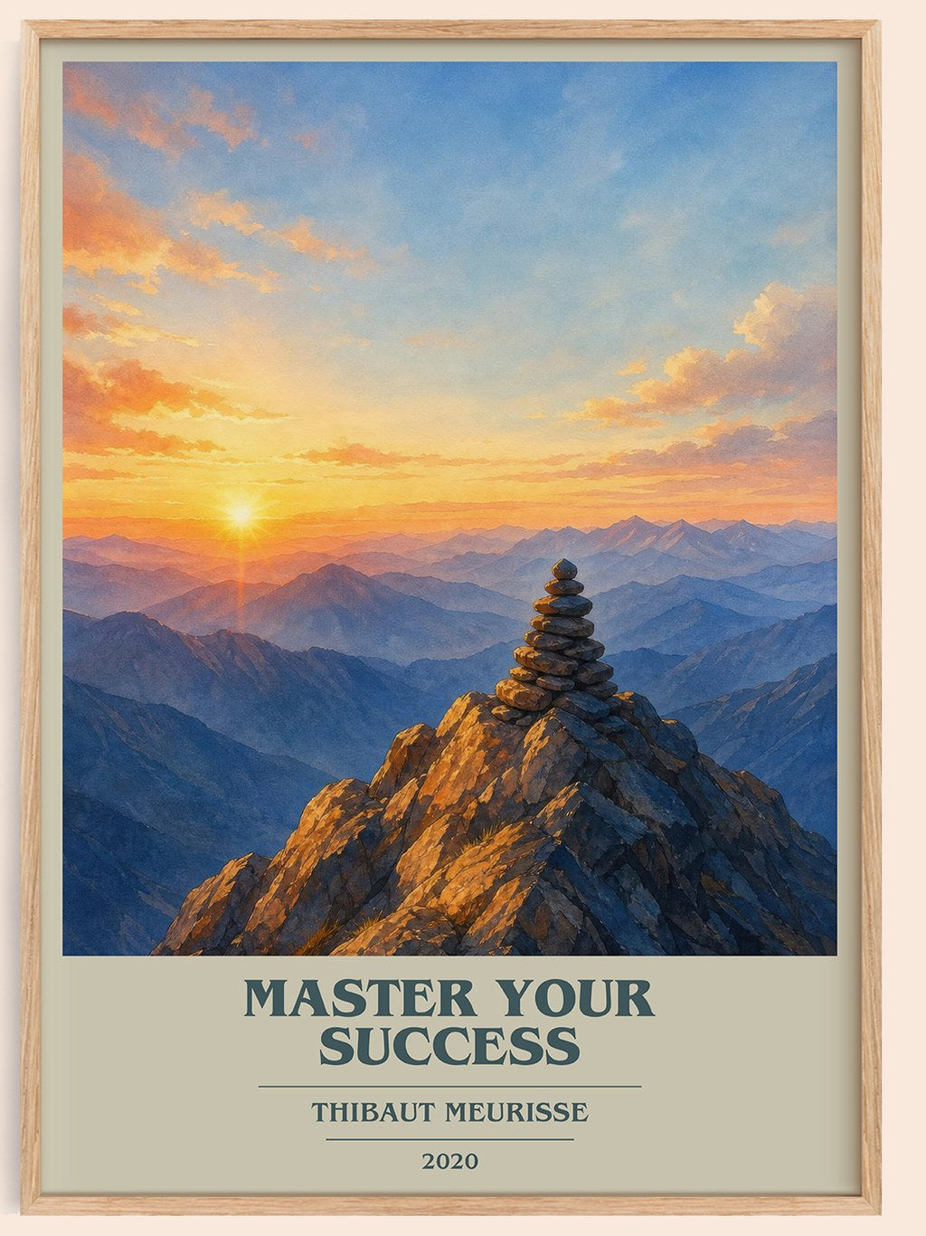 Master Your Success book cover book poster by Thibaut Meurisse – framed literary art print