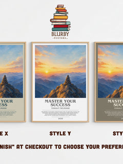Master Your Success bookish print in frame leaning in hallway – non fiction wall art