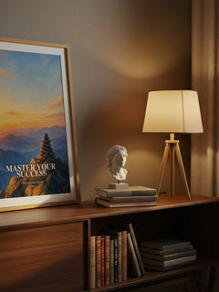 Master Your Success watercolour print on bookshelf – Thibaut Meurisse fan gift