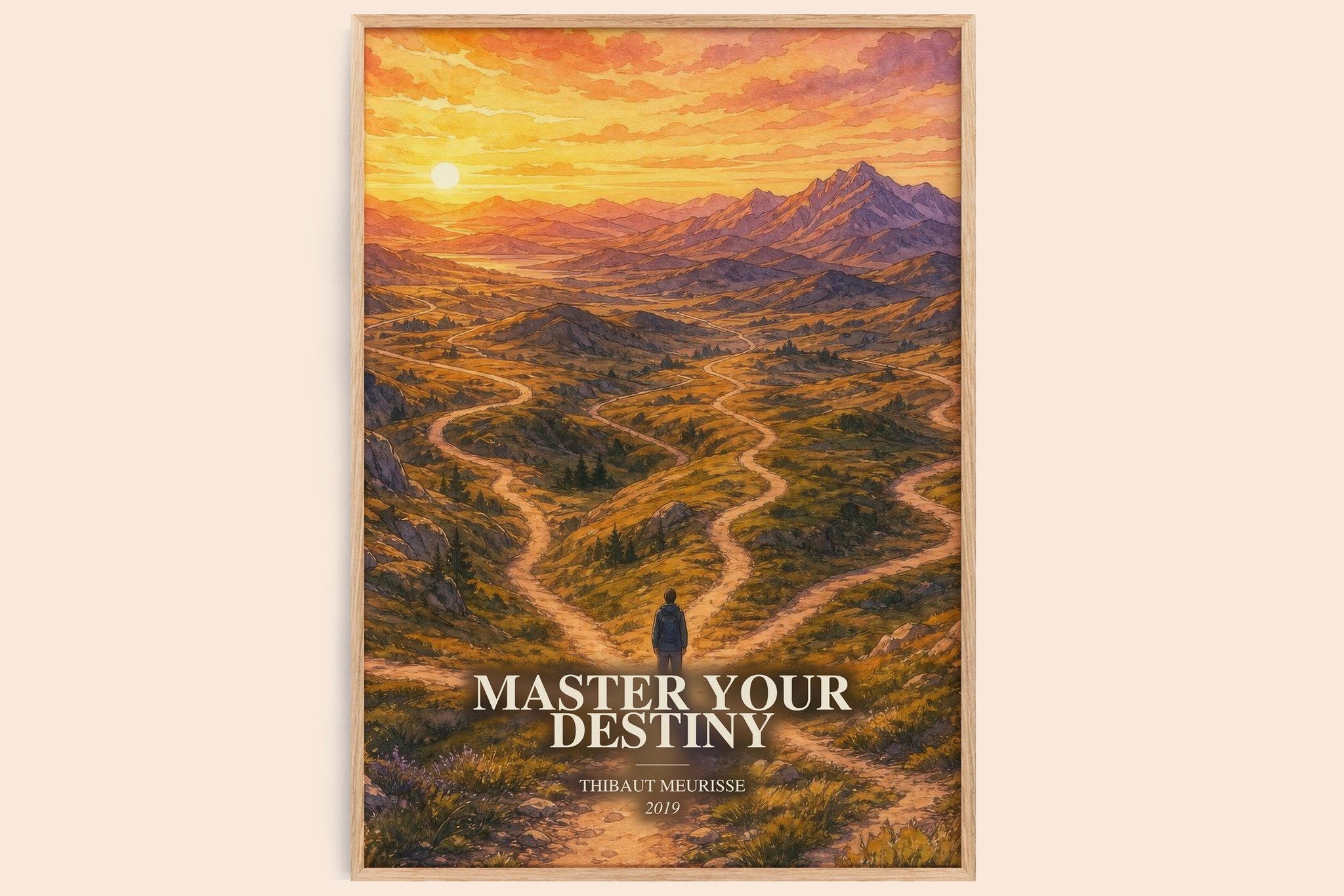Master Your Destiny Book Watercolour Illustration by Thibaut Meurisse