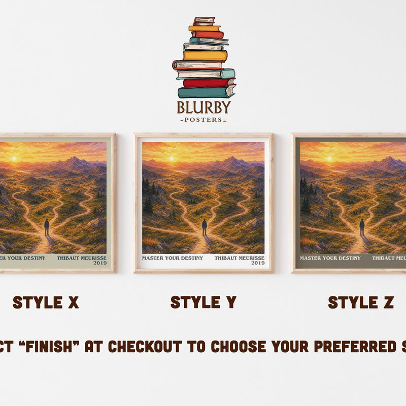 Master Your Destiny literary print in frame leaning in hallway – non fiction wall art