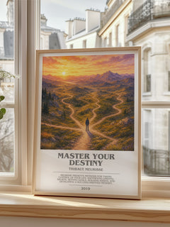 Master Your Destiny bookish poster colour and style options – Thibaut Meurisse book art