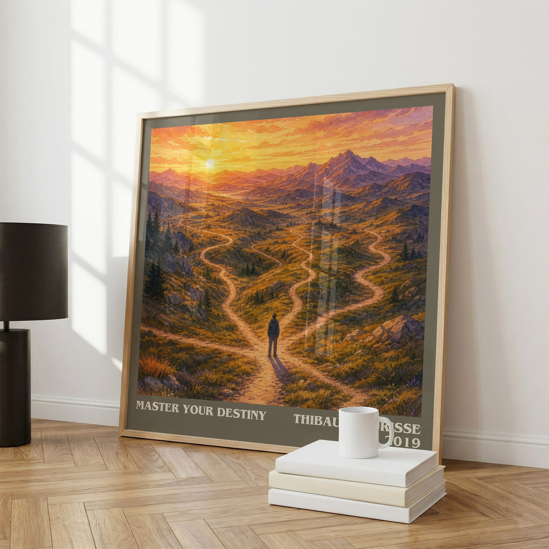 Master Your Destiny literary print framed by window – literary home decor