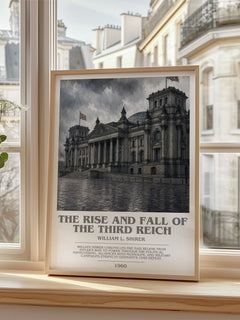 The Rise and Fall of the Third Reich bookish poster colour and style options – William L. Shirer book art