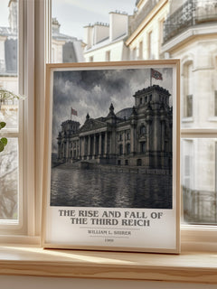 The Rise and Fall of the Third Reich book cover poster colour and style options – William L. Shirer book art