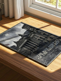 The Rise and Fall of the Third Reich watercolour book poster framed on wall – non fiction wall art