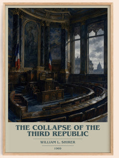 The collapse of the Third Republic book cover book poster by William L. Shirer – framed literary art print