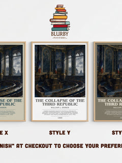 The collapse of the Third Republic bookish print in frame leaning in hallway – non fiction wall art