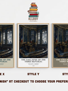 The collapse of the Third Republic book cover print in frame leaning in hallway – non fiction wall art