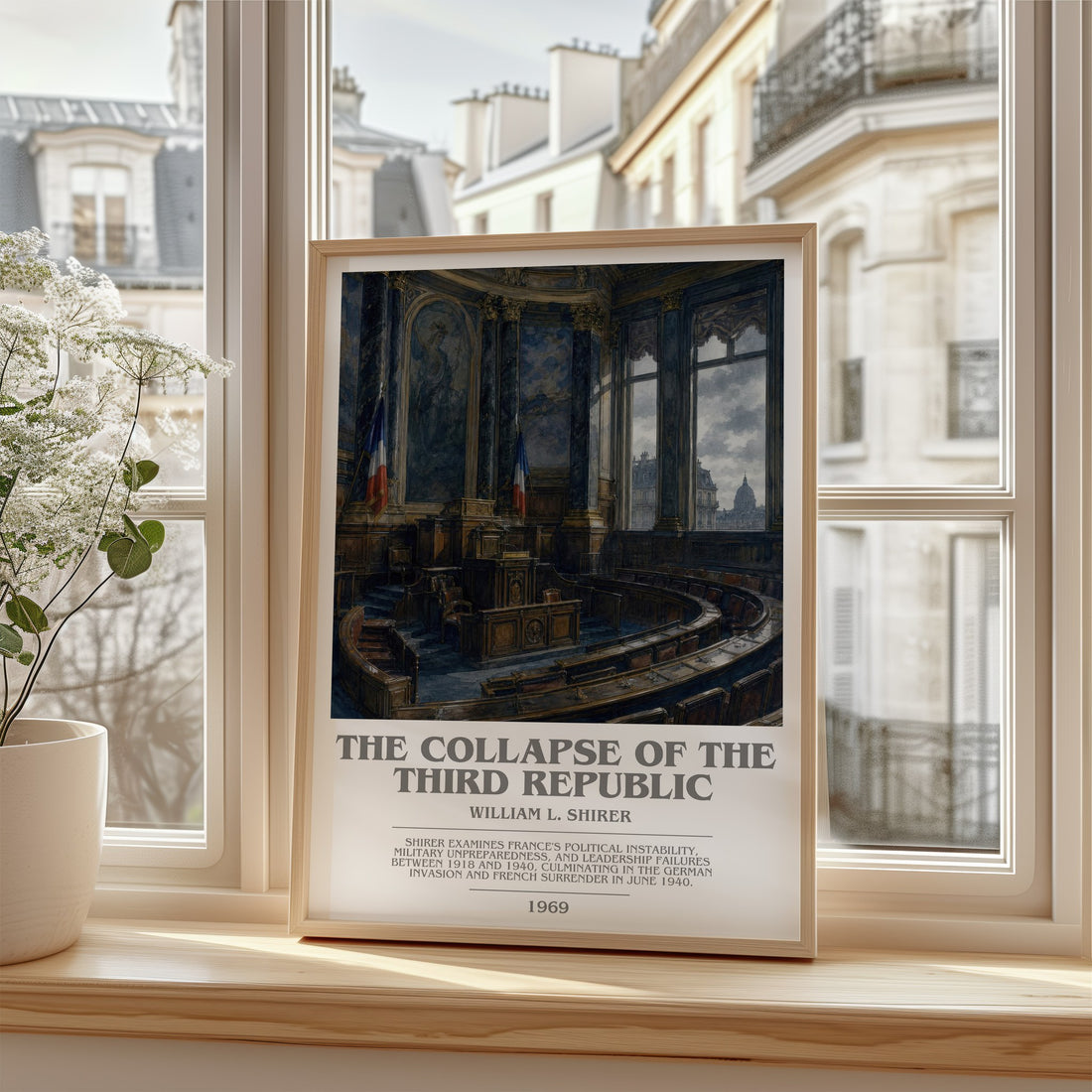 The collapse of the Third Republic bookish poster colour and style options – William L. Shirer book art