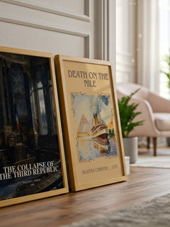 The collapse of the Third Republic watercolour print framed by window – literary home decor