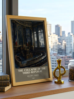The collapse of the Third Republic book cover print framed by window – literary home decor
