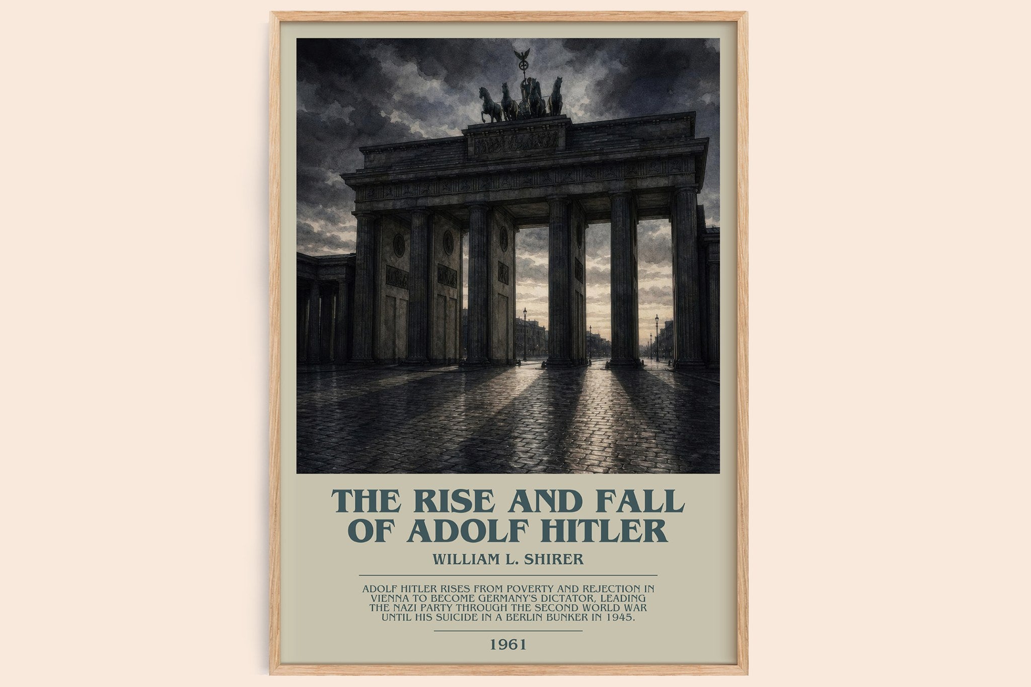 rise and fall of Adolf Hitler Bookish Wall Art by William L. Shirer