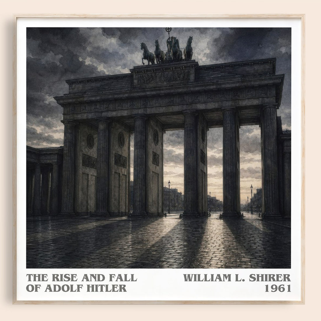 The rise and fall of Adolf Hitler literary book poster by William L. Shirer – framed literary art print