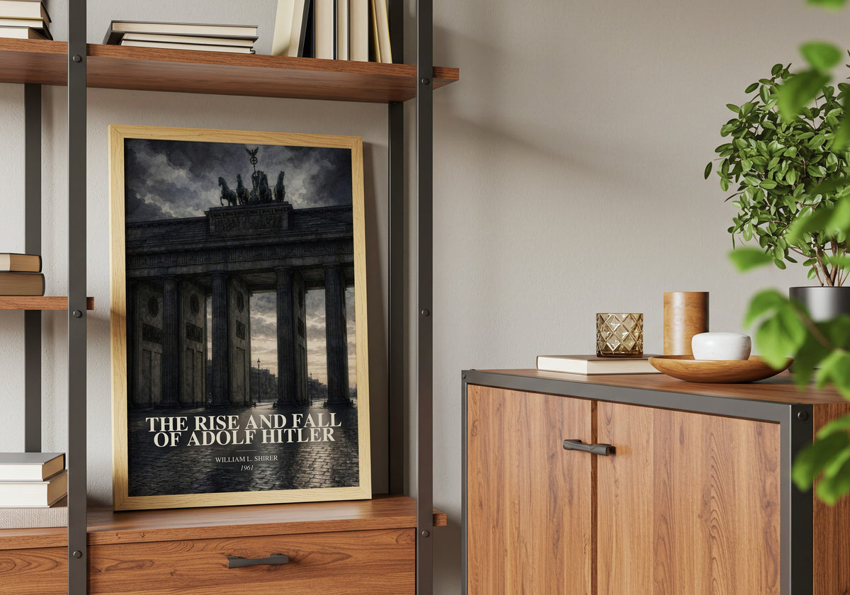 The rise and fall of Adolf Hitler book watercolour illustration paper finish options – matte satin gloss