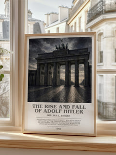 The rise and fall of Adolf Hitler bookish poster colour and style options – William L. Shirer book art