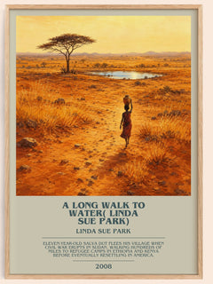 A Long Walk to Water( Linda Sue Park) bookish book poster by Linda Sue Park – framed literary art print