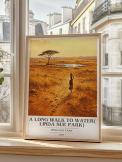 A Long Walk to Water( Linda Sue Park) book cover poster colour and style options – Linda Sue Park book art