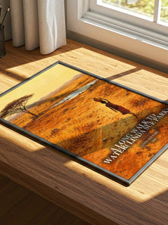 A Long Walk to Water( Linda Sue Park) watercolour book poster framed on wall – young adult wall art