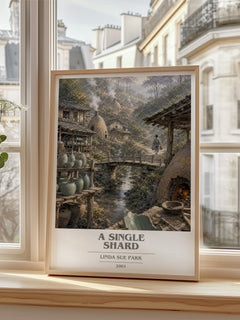 A single shard book cover poster colour and style options – Linda Sue Park book art
