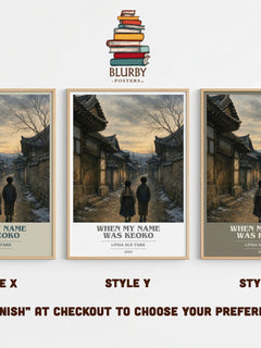 When my name was Keoko book cover print in frame leaning in hallway – historical fiction wall art