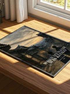 When my name was Keoko watercolour book poster framed on wall – historical fiction wall art
