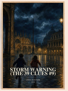 Storm Warning (The 39 Clues #9) watercolour book poster by Linda Sue Park – framed literary art print