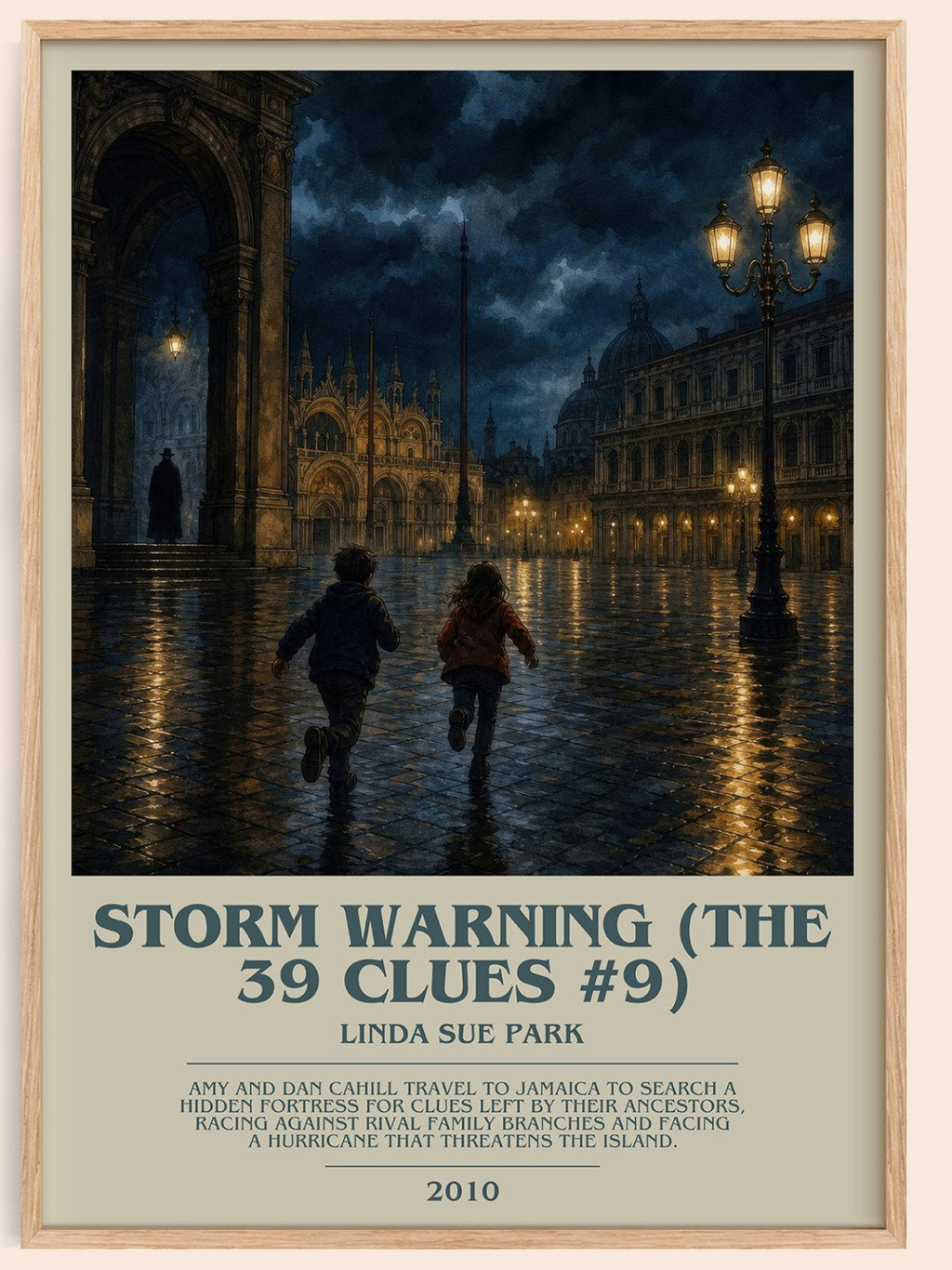 Storm Warning (The 39 Clues #9) bookish book poster by Linda Sue Park – framed literary art print
