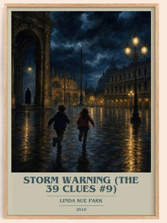 Storm Warning (The 39 Clues #9) book cover book poster by Linda Sue Park – framed literary art print