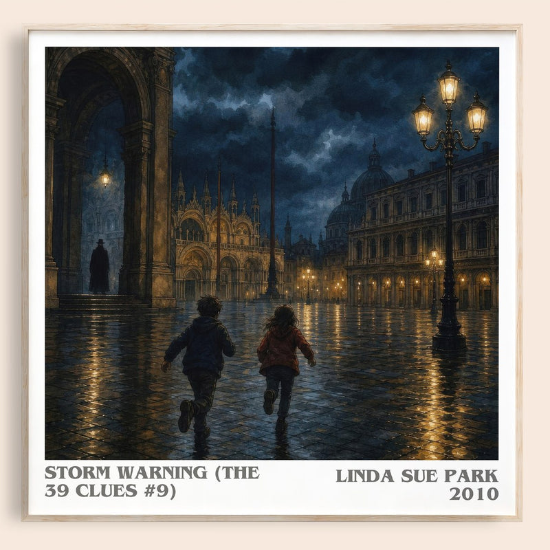 Storm Warning (The 39 Clues #9) literary book poster by Linda Sue Park – framed literary art print