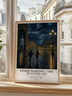 Storm Warning (The 39 Clues #9) book cover poster colour and style options – Linda Sue Park book art