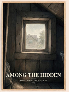 Among the Hidden watercolour book poster by Margaret Peterson Haddix – framed literary art print