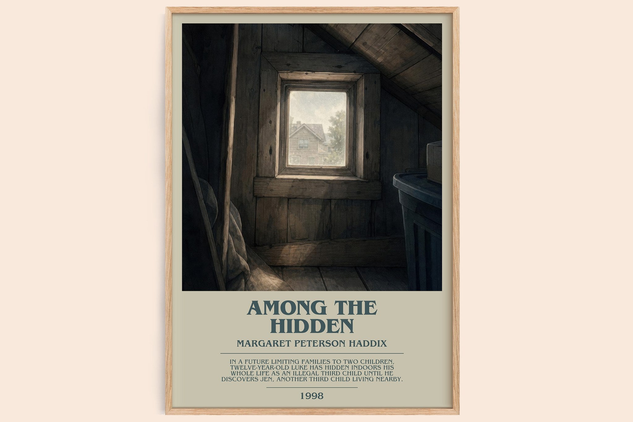 Among the Hidden Bookish Wall Art by Margaret Peterson Haddix