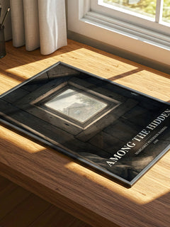 Among the Hidden watercolour book poster framed on wall – dystopian wall art