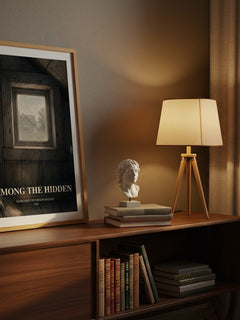 Among the Hidden watercolour print on bookshelf – Margaret Peterson Haddix fan gift