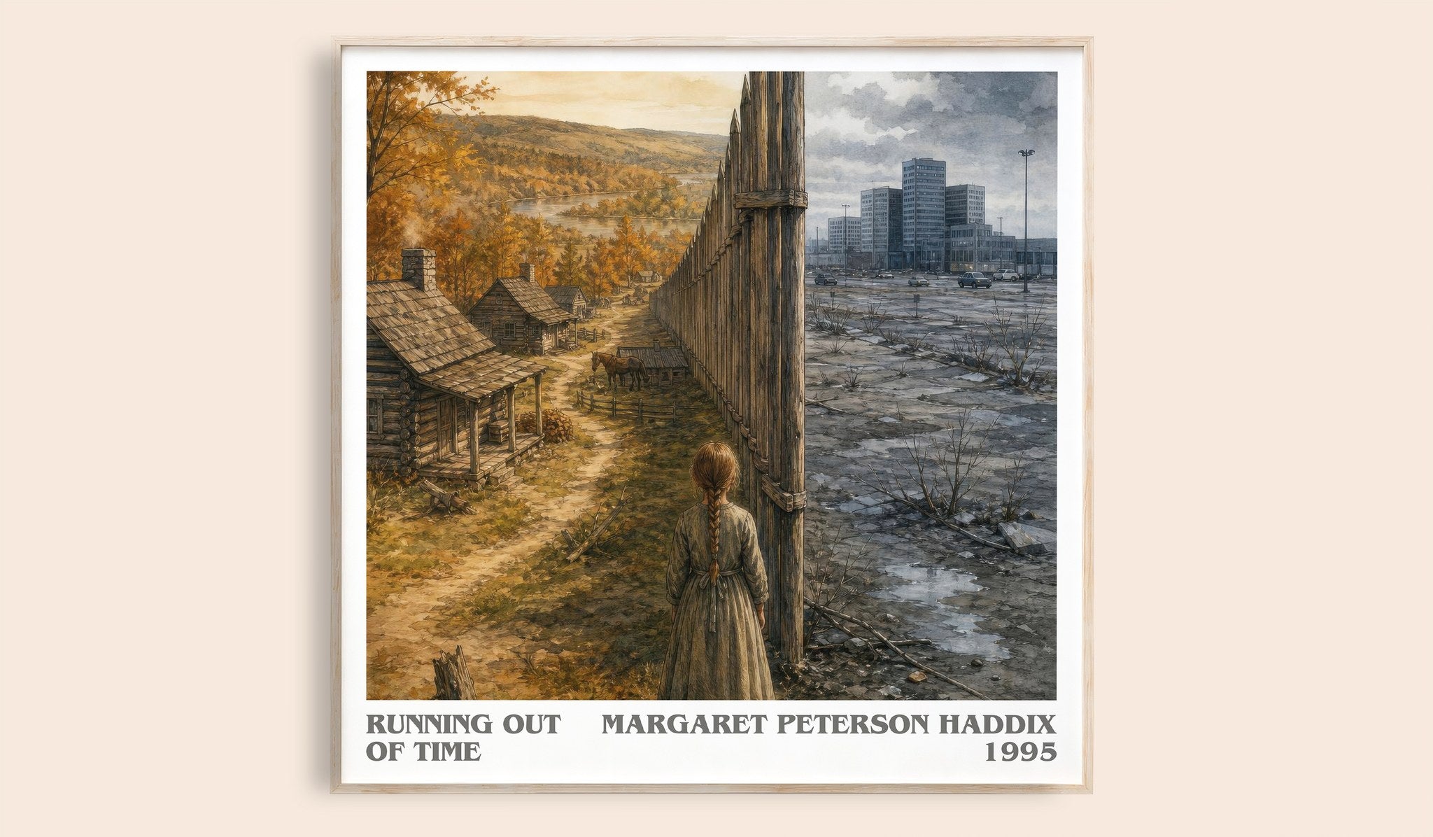 Running Out of Time Literary Art Print by Margaret Peterson Haddix