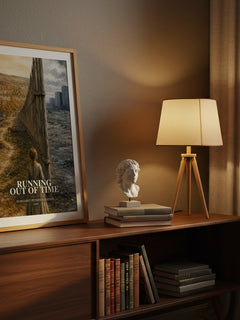 Running Out of Time watercolour print on bookshelf – Margaret Peterson Haddix fan gift