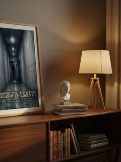 Among the Imposters (Shadow Children #2) watercolour print on bookshelf – Margaret Peterson Haddix fan gift