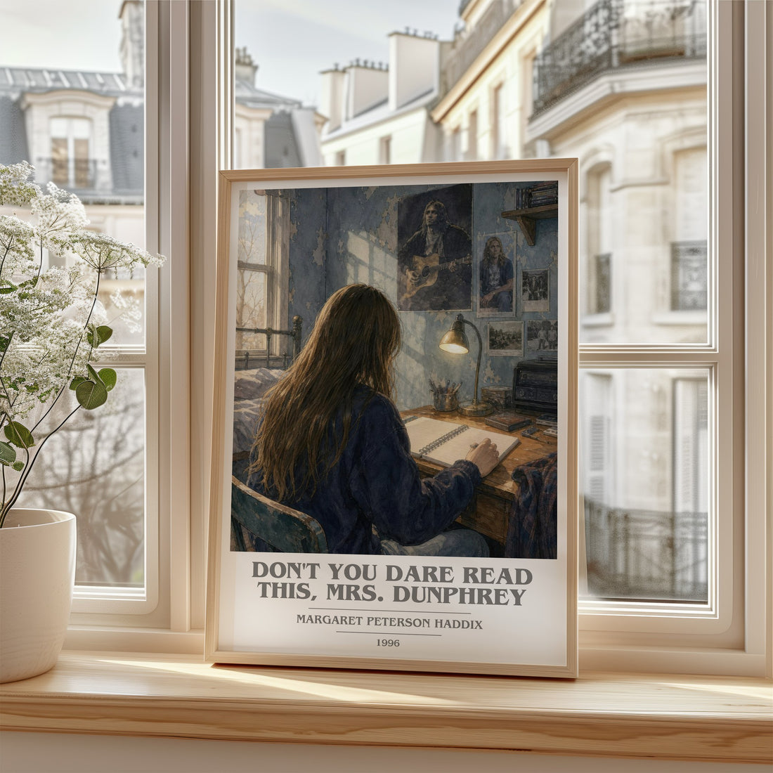 Don't You Dare Read This, Mrs. Dunphrey book cover poster colour and style options – Margaret Peterson Haddix book art