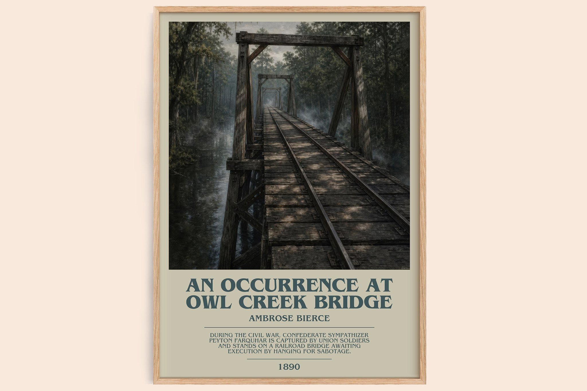 An Occurrence at Owl Creek Bridge Bookish Wall Art by Ambrose Bierce