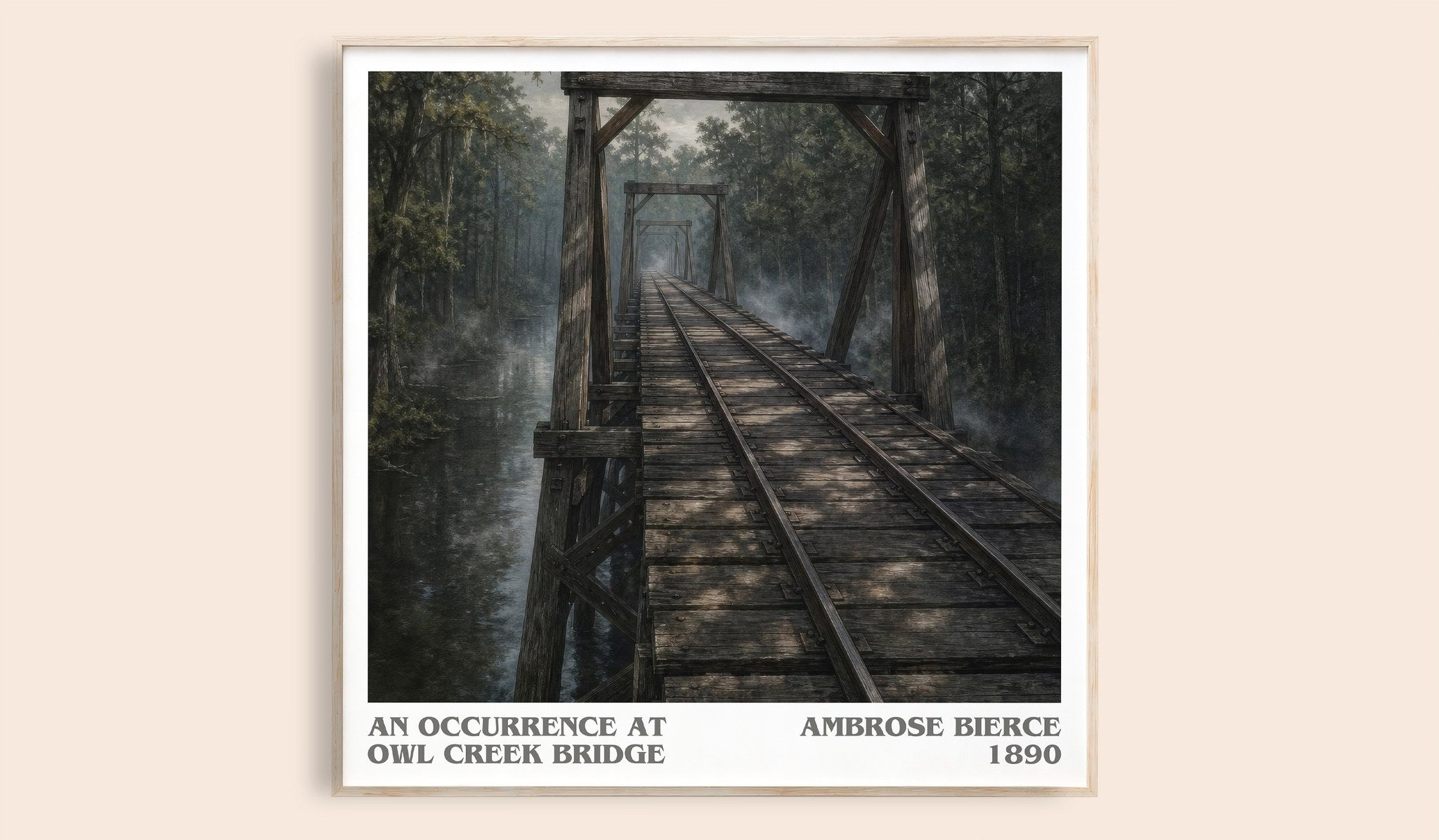An Occurrence at Owl Creek Bridge Literary Art Print by Ambrose Bierce