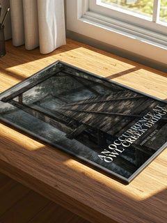 An Occurrence at Owl Creek Bridge watercolour book poster framed on wall – literary fiction wall art